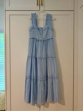 NOM Maternity Blue & White Stripe Maternity and Postpartum Dress — WORN ONCE